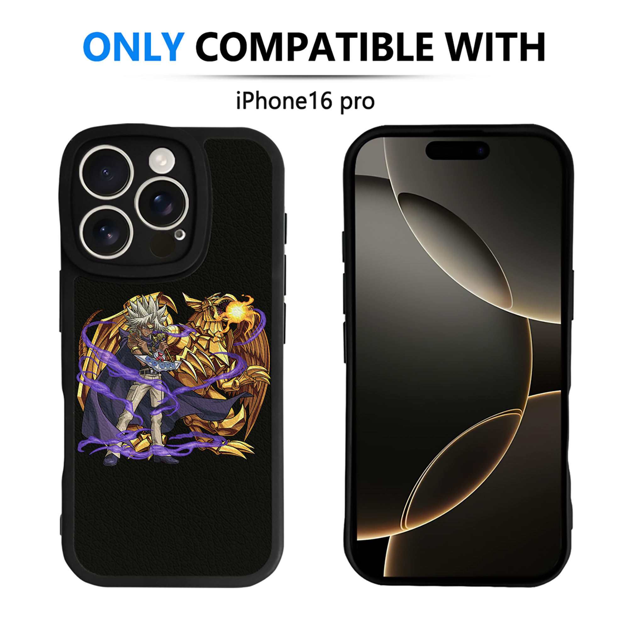 （画像用） 遊☆戯☆王 Yu-Gi-Oh! 【iPhone 16シリーズ対応】シリコンスマホケース（レザー調） 材質：シリコン